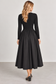LOGO EMBROIDERED MIXED MEDIA KNIT DRESS AVAILABLE IN 2 COLORS