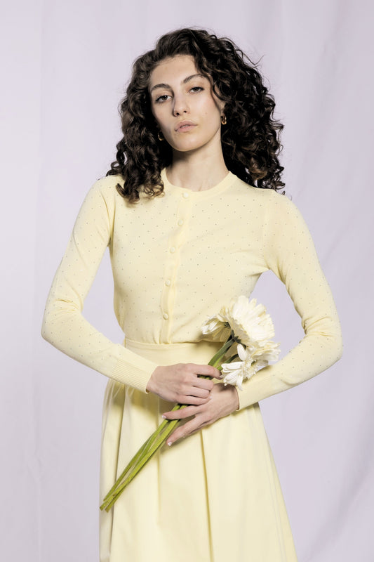 MICRO STUDDED CARDIGAN AVAILABLE IN 4 COLORS