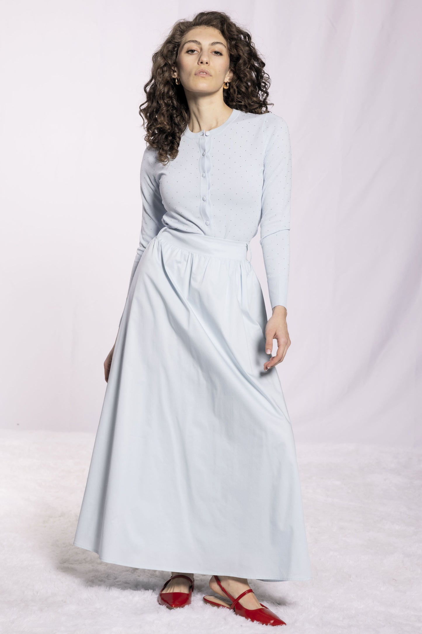 MICRO STUDDED CARDIGAN AVAILABLE IN 4 COLORS