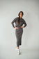 GREY DRAWSTRING SKIRT