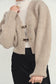 SABLE BUCKLE OVERSIZED CARDIGAN