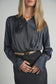 NAVY DRAPE BODYSUIT