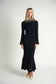 PEARL KNIT MIDI DRESS ~ NAVY