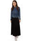 DARK BLUE DENIM SCRUNCH BOTTOM SHIRT