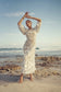 IVORY EMBROIDERED MIDI DRESS