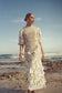 IVORY EMBROIDERED MIDI DRESS