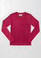MICRORIBBED V-NECK LONG SLEEVES - FUSCIA