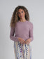 MAUVE POP CORN TOP KNIT