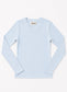 MICRORIBBED V-NECK LONG SLEEVES - GLACIER