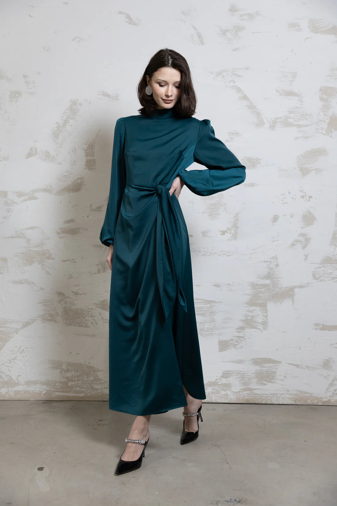 FABIANA MAXI TEAL DRESS