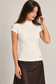 KNIT MOCK-NECK WITH CAP SLEEVES AVAILABLE IN 2 COLORS