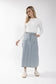 DENIM STRIPE SKIRT