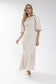 OATMEAL LINEN COCKTAIL DRESS