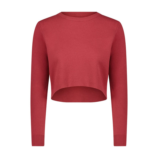 BERRY CROPPED SWEATER