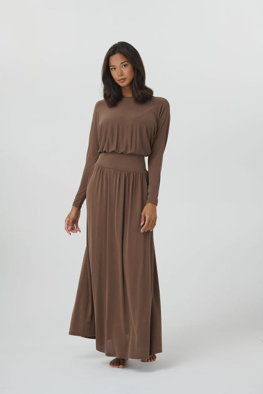 BROWN BREA DRESS