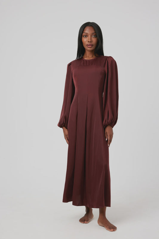 JANE BURGUNDY DRESS