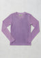 MICRORIBBED V-NECK LONG SLEEVES - LAVENDER