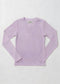 MICRORIBBED V-NECK LONG SLEEVES - LILAC