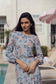 BLUE AND PINK FLORAL DEBBIE TOP