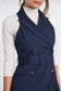 NAVY VEST DRESS PINSTRIPE DRESS