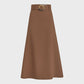 MAXI ALINE SKIRT WITH SELF FABRIC BELT