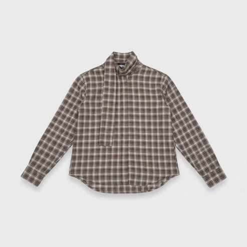 BROWN PLAID AROSA TOP
