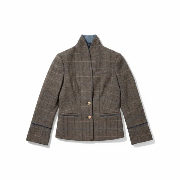 ESPRESSO HERRINGBONE LEXINGTON BLAZER