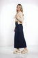 CONTRAST STITCHING DENIM SKIRT