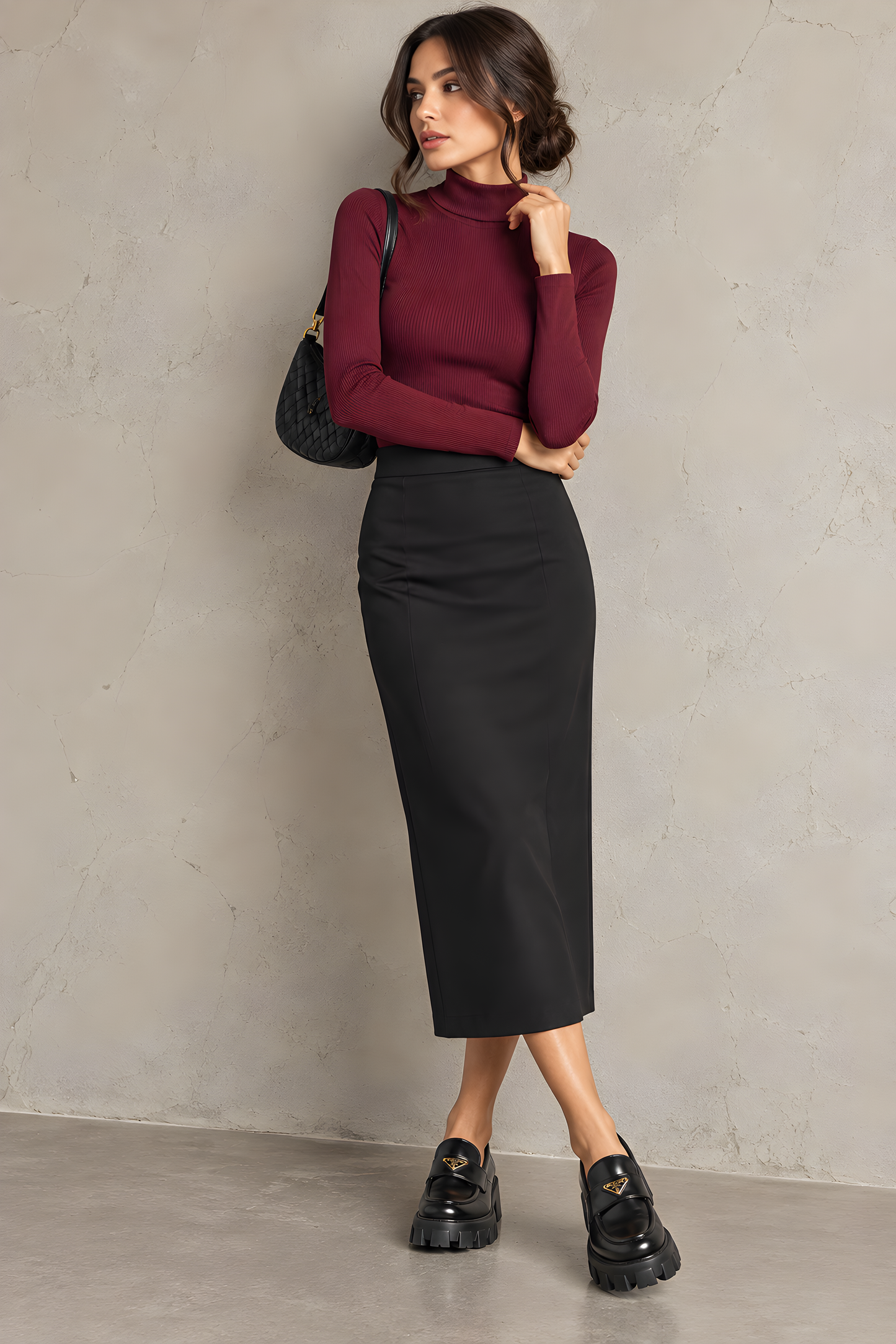 MICRO-RIBBED MOCKNECK TOP AVAILABLE IN 7 COLORS