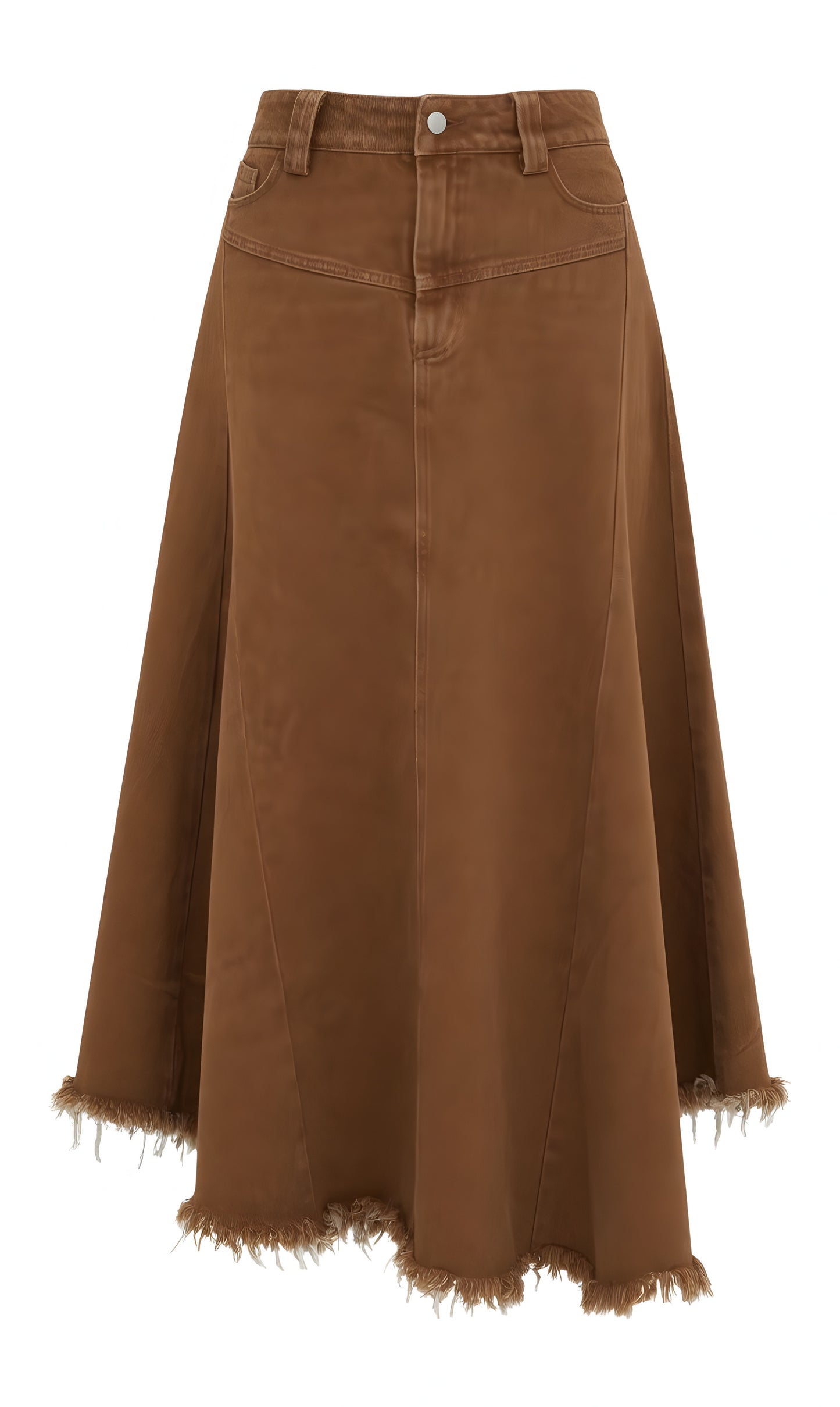 ASYMMETRICAL DENIM SKIRT AVAILABLE IN 4 COLORS