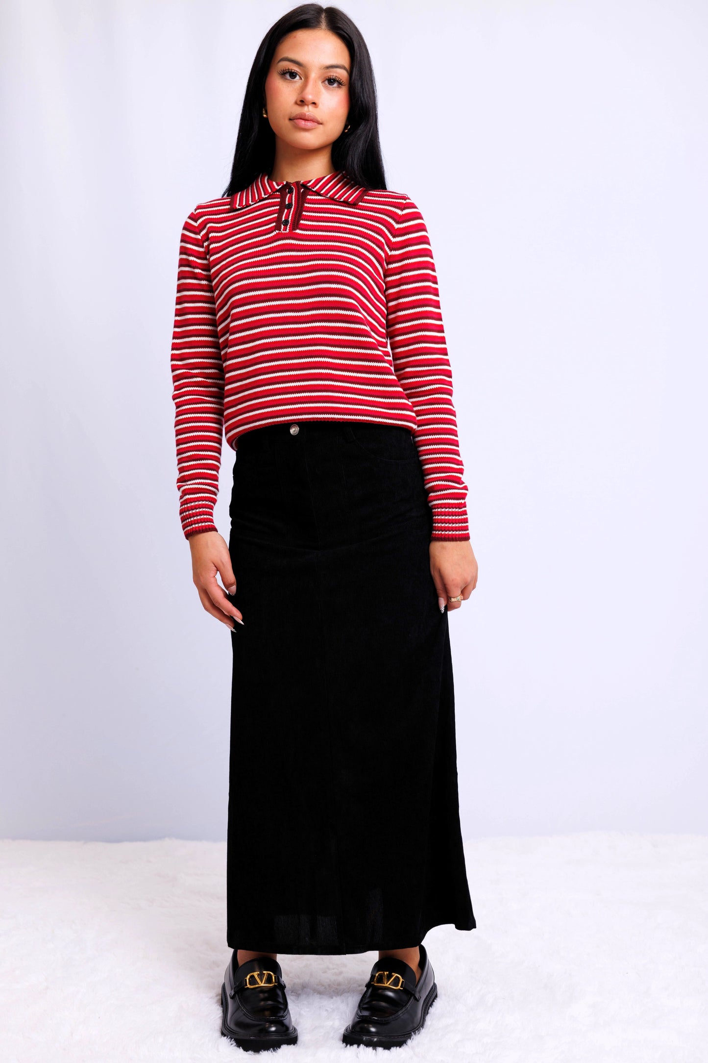 CORDUROY SKIRT AVAILABLE IN 2 COLORS
