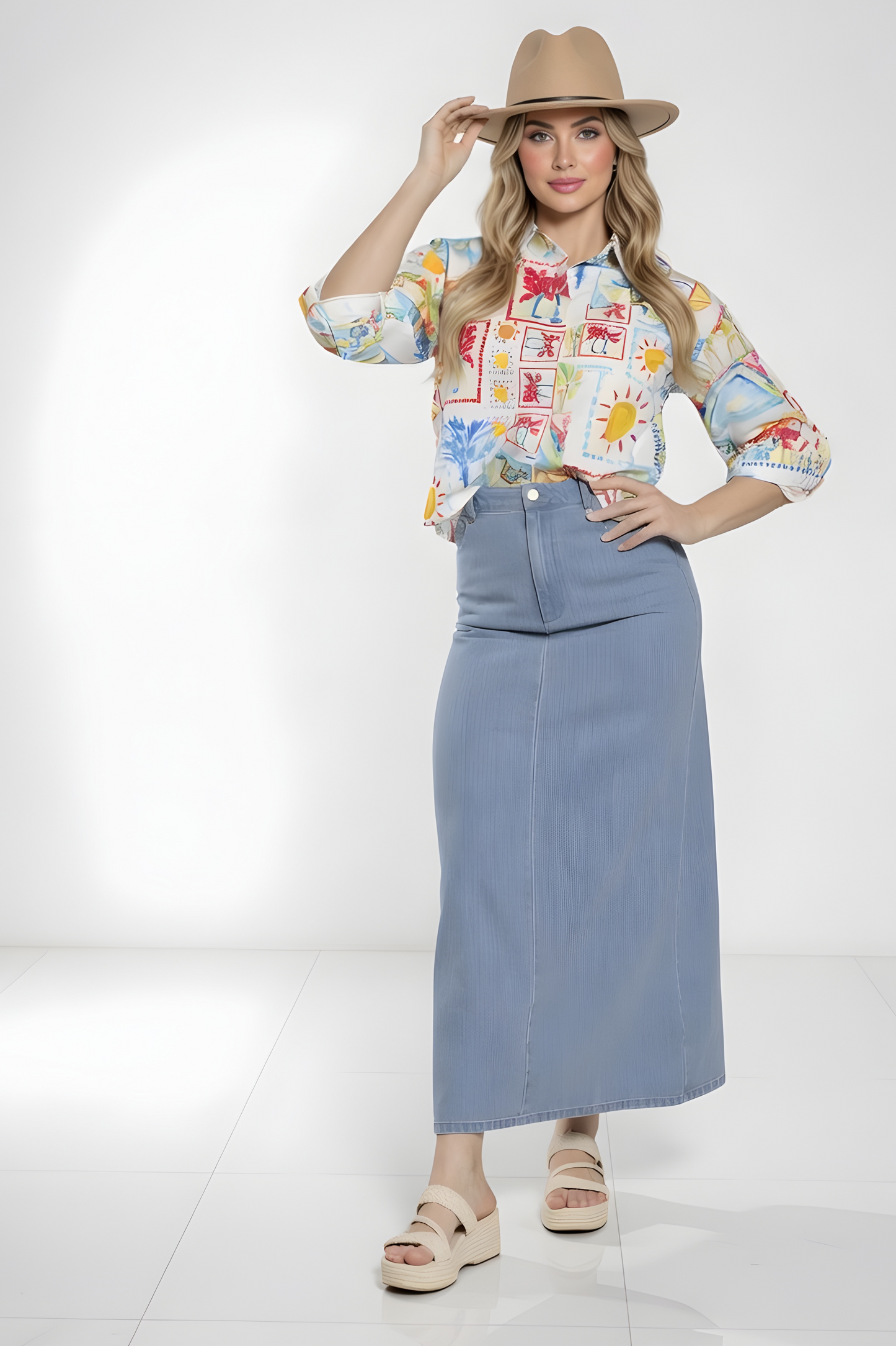 BOXY OVERSIZED TOP AVAILABLE IN 3 STRIPES AND 3 SUMMER PRINTS