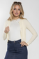 MICRORIBBED CARDIGAN- BUTTER