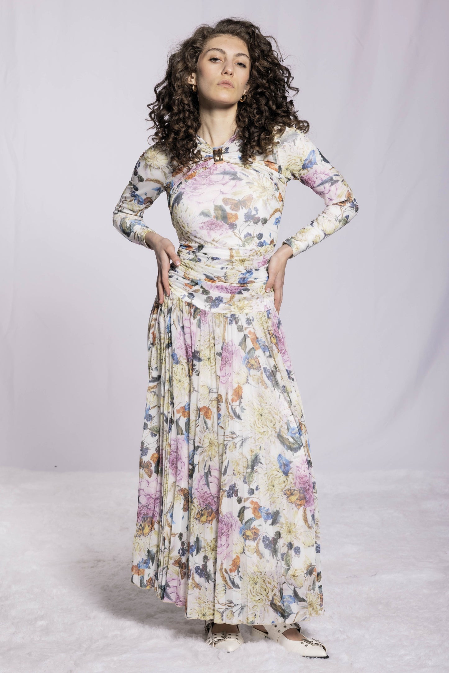 FLORAL MESH DRESS AVAILABLE IN 3 COLORS