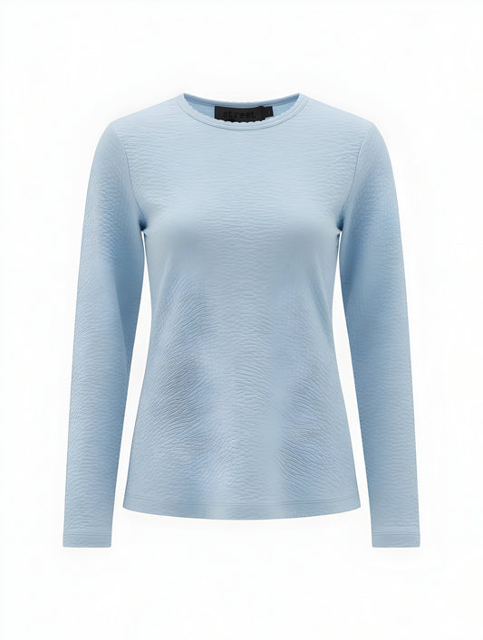 MICRO-SMOCKING DETAIL TSHIRT AVAILABLE IN 2 COLORS
