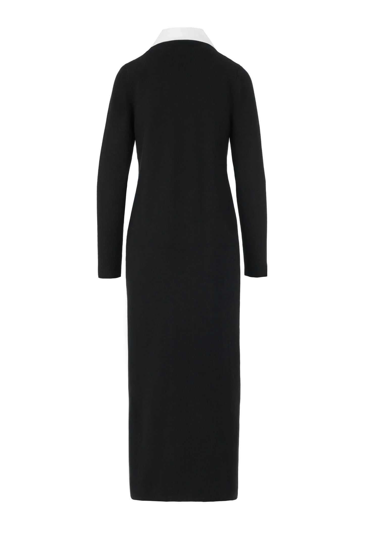 MR- 25015 BLACK KNIT DRSS WITH WHTE SHIRT