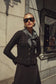 BLACK PEPLUM CARDI