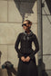 BLACK PEPLUM CARDI