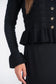 BLACK PEPLUM CARDI