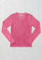 MICRORIBBED V-NECK LONG SLEEVES - PINK