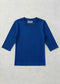 MICRORIBBED V-NECK 3/4 SLEEVES - ROYAL