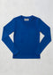 MICRORIBBED V-NECK LONG SLEEVES - ROYAL