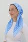 SHORT CLASSIC PRETIED PAISLEY SKY BLUE HEAD SCARF