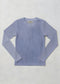 MICRORIBBED V-NECK LONG SLEEVES - SKY BLUE