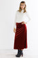 MIDI VELVET SKIRT AVAILABLE IN 3 COLORS