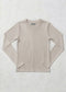 MICRORIBBED V-NECK LONG SLEEVES - TAUPE