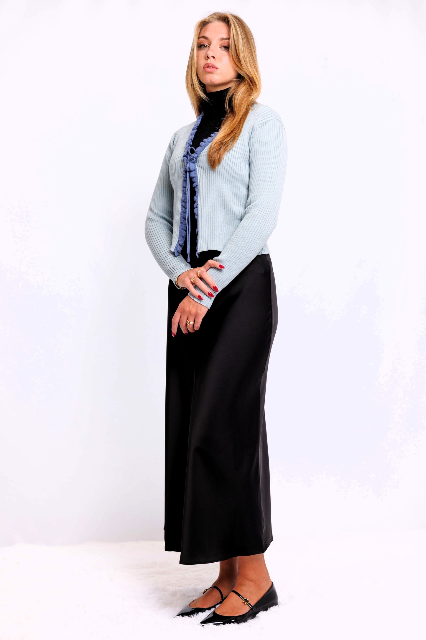 CONTRAST TRIM BOLERO AVAILABLE IN 2 COLORS