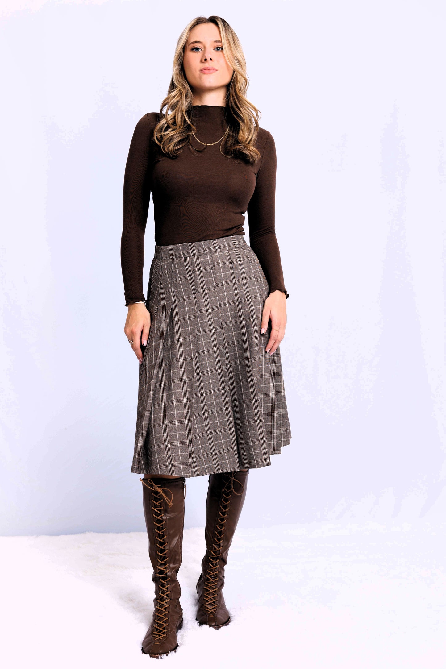 PLEATED SKIRT AVAILABLE IN 7 DIFFERENT PATTERNS