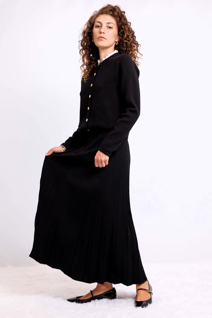 CARDIGAN WITH FRILLY COLLAR AVAILABLE IN 3 COLORS