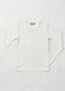 MICRORIBBED V-NECK LONG SLEEVES - WHITE